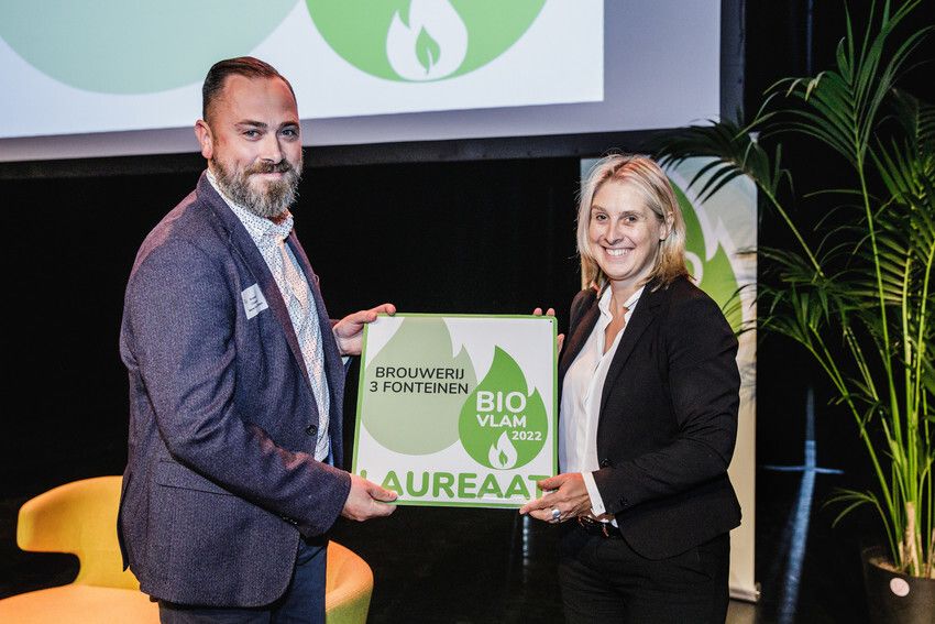 Werner Van Obberghen kreeg de award uit handen van Patricia De Clercq - (c) Sophie Nuytten voor BioForum
