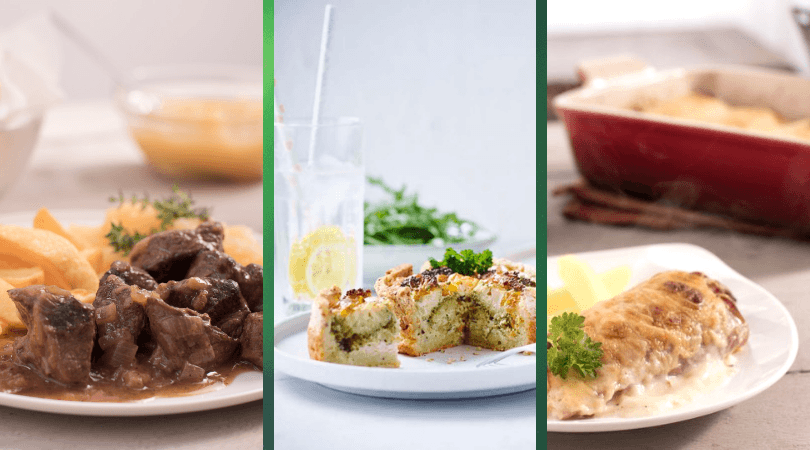 Stoofvlees met frietjes, quiche met broccoli of witloof met ham ... ook heerlijk in de bioversie!