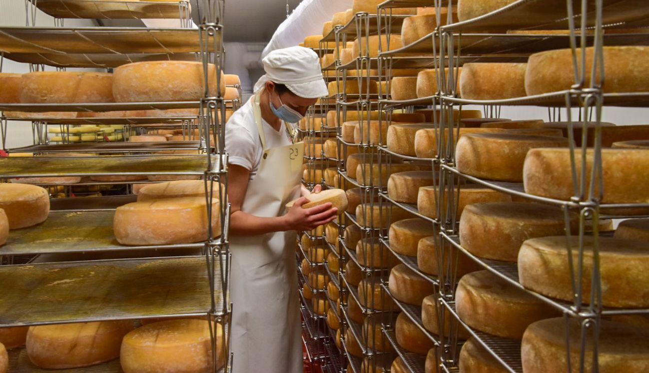 De kazen van Het Hinkelspel worden dagelijks gecontroleerd en omgedraaid - (c) VLAM, Patricia De Laet