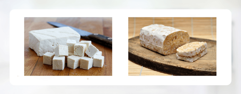 Tofu en tempé koop je in een blokvorm - (c) VLAM