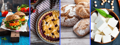 Wortelburger, fruittaart,  brood, tofu, ... lekkere verwerkte bioproducten - (c) VLAM