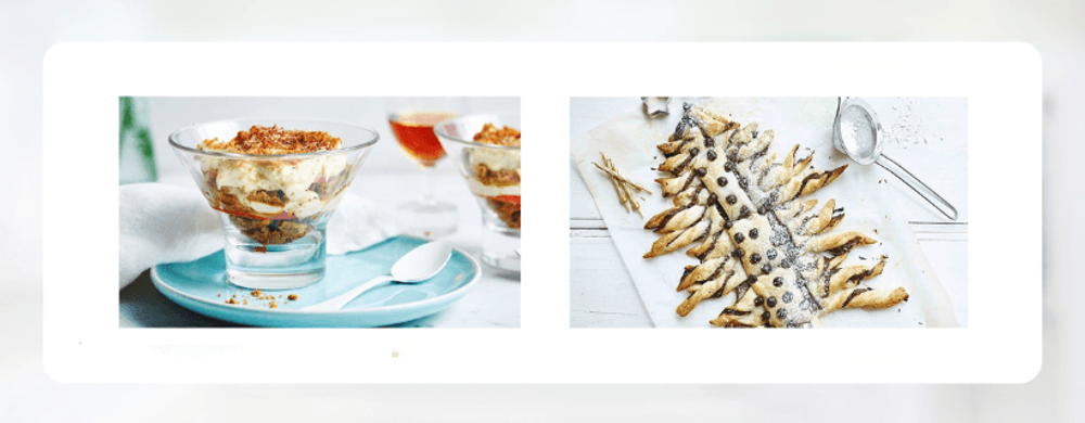 Tiramisu met appel en speculaas / Kerstboom met choco - (c) VLAM, Lekker van bij ons