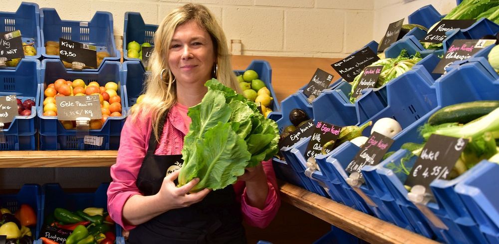 Cathy Van Impe, een trotse bioverkoopster - (c) VLAM, P. De Laet