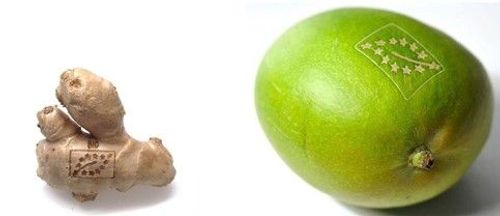 Voorbeeld van natural branding bij gember en mango