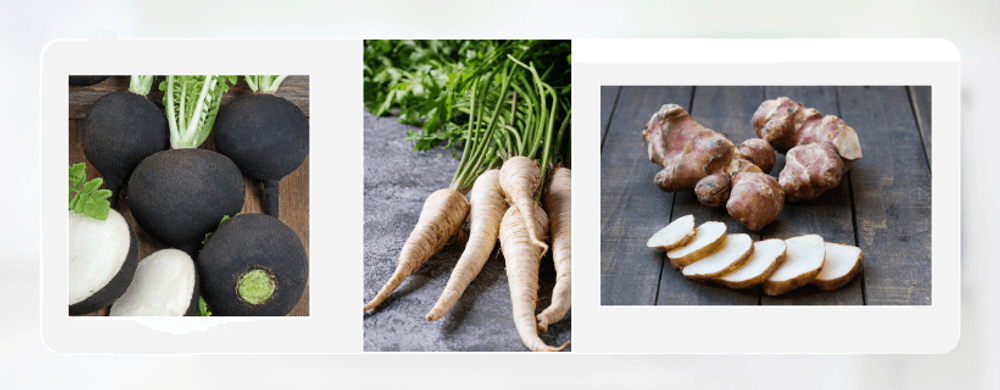 Vergeten groenten: rammenas, pastinaak en aardpeer - (c) VLAM